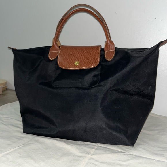 Black Large long champ Tote (short handles) - Picture 5 of 8